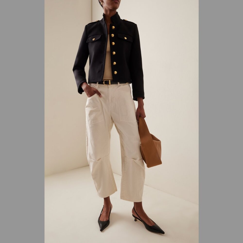 NWT, NILI LOTAN Shon Stretch-Cotton Pants, Size 4